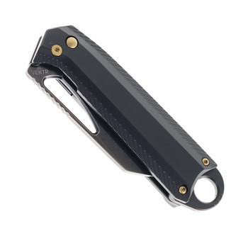 Ketuo Ventr 4 Folding Knife Black Titanium Handle Satin M390 Blade Ventr V4 BK/S
