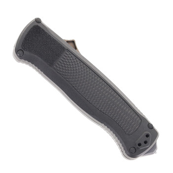 (Used) Benchmade Shootout OTF Auto Knife Black Polymer Handle CPM-CruWear Tanto Flat Earth PVD Blade 5370FE