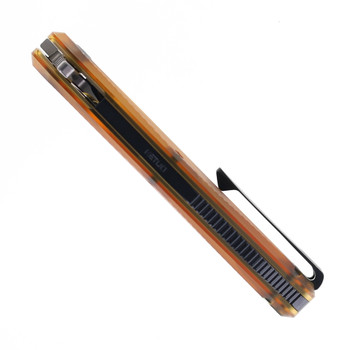 Ketuo Syndicate Folding Knife Yellow PEI Handle M390 Blade Satin Blade