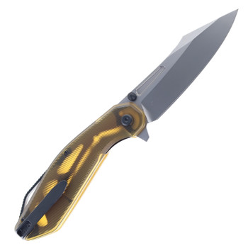 Ketuo Syndicate Folding Knife Yellow PEI Handle M390 Blade Satin Blade