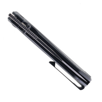 Ketuo Syndicate Folding Knife Black PEI Handle M390 Blade Black Stonewashed Blade