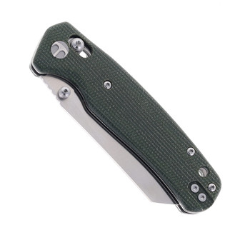 Bestechman CICADA’S WING Folding Knife OD Green Micarta Handle 10Cr15MoV Plain Edge Satin Finish BMK06-M-2