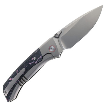 Remette RT-Steed Folding Knife Purple Carbon Fiber & Titanium Handle M390 Blade RTWS-TP