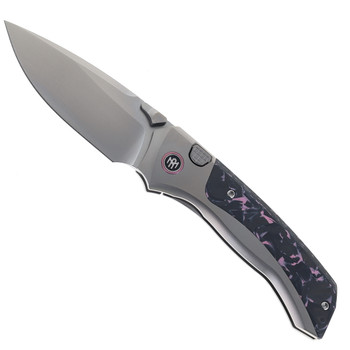 Remette RT-Steed Folding Knife Purple Carbon Fiber & Titanium Handle M390 Blade RTWS-TP