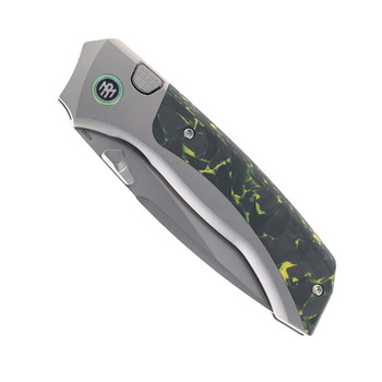 Remette RT-Steed Folding Knife Yellow Carbon Fiber & Titanium Handle M390 Blade RTWS-TY