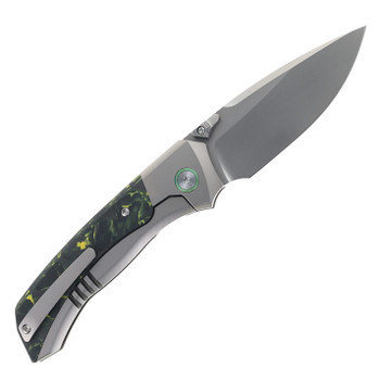 Remette RT-Steed Folding Knife Yellow Carbon Fiber & Titanium Handle M390 Blade RTWS-TY