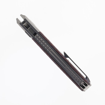 Remette RT-Steed Folding Knife Blue Twill Carbon Fiber & Titanium Handle M390 Blade RTWS-TC