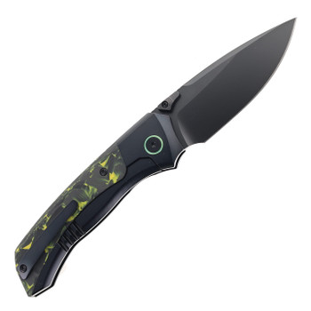 Remette RT-Steed Folding Knife Yellow Carbon Fiber & Black Titanium Handle DLC M390 Blade RTWS-BH