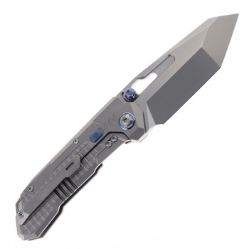Remette RT-Cool Leopard Folding Knife Gray Titanium Handle M390 Blade RTKS-T
