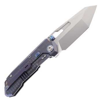 Remette RT-Cool Leopard Folding Knife Blue Titanium Handle M390 Blade RTKS-L