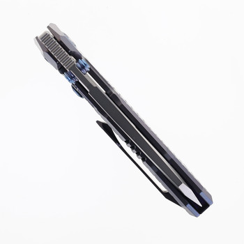 Remette RT-Cool Leopard Folding Knife Blue Titanium Handle M390 Blade RTKS-L