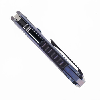 Remette RT-Cool Leopard Folding Knife Blue Titanium Handle M390 Blade RTKS-L