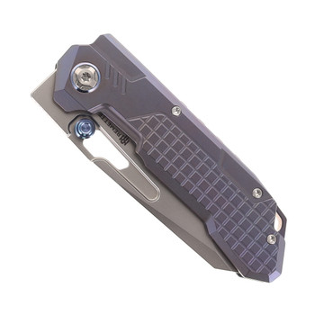 Remette RT-Cool Leopard Folding Knife Blue Titanium Handle M390 Blade RTKS-L