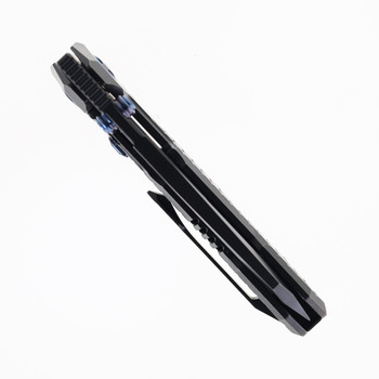 Remette RT-Cool Leopard Folding Knife Black Titanium Handle DLC M390 Blade RTKS-B