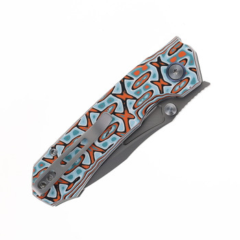Remette RT-Rhino Folding Knife Orange, Blue & Black G10 Handle D2 Blade RNGD261