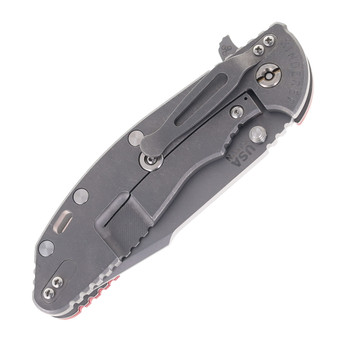 Hinderer Knives XM-24 Harpoon Spanto Blade Folding Knife Red G10 Working Finish Titanium Handle Working Finish S45VN Blade