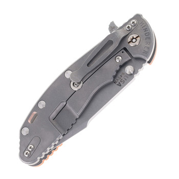 Hinderer Knives XM-24 Harpoon Spanto Blade Folding Knife Orange G10 Working Finish Titanium Handle Working Finish S45VN Blade