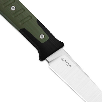 (Ships March 4th) Kizer Area Eight Fixed Blade Knife Green/Black G10 Handle AEB-L Modified Drop Point Plain Edge Satin Finish 1113A1