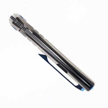 Poikilo Gecko WS2 Folding Knife Gray Titanium Handle M398 Plain Edge Satin Finish