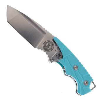 Midgards Nano Valhalla Folding Knife Bright Blue G10 Handle Hybrid Cryo Plain Edge