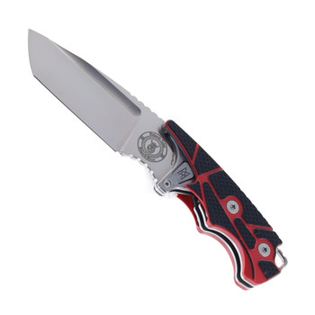 Midgards Nano Valhalla Folding Knife Black/Red G10 Handle Hybrid
