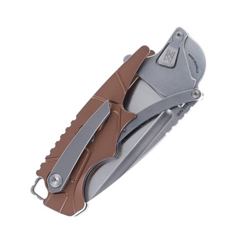 Midgards Nano Valhalla Folding Knife Titanium Bronze Handle Hybrid Cryo Plain Edge