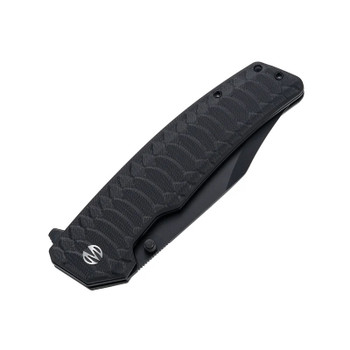 Molsect Jungle Folding Knife Black G10 Handle 14C28N Bowie Plain Edge Black PVD Finish M2023NR