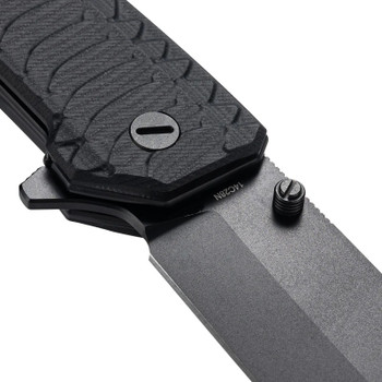 Molsect Jungle Folding Knife Black G10 Handle 14C28N Bowie Plain Edge Black PVD Finish M2023NR