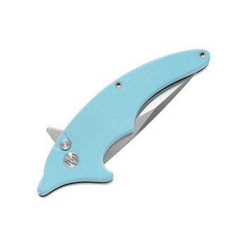Molsect Cove Folding Knife Sky Blue G10 Handle 14C28N Drop Point Plain Edge Satin Finish M996SB
