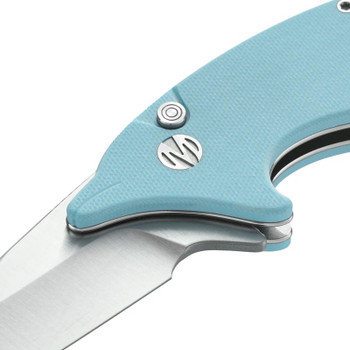 Molsect Cove Folding Knife Sky Blue G10 Handle 14C28N Drop Point Plain Edge Satin Finish M996SB
