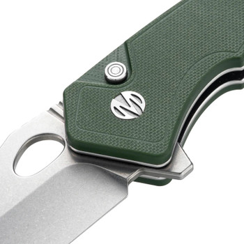 Molsect Croc Folding Knife OD Green G10 Handle 14C28N Clip Point Plain Edge Stonewash Finish M1216OD