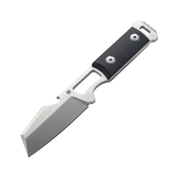 Molsect NOIZ Fixed Blade Knife Black G10 Handle 14C28N Sheepsfoot Point Plain Edge Satin Finish M101B