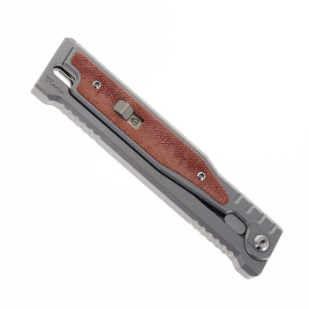 Reate OG EXO Knife Titanium w/ Orange Micarta Drop Point Elmax Blade