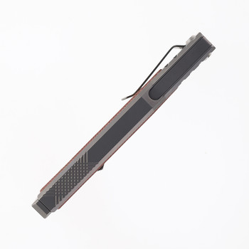 Reate OG EXO Knife Titanium w/ Orange Micarta Drop Point Elmax Blade