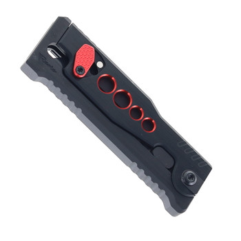 Reate Exo-U Utility Knife Black Aluminum Handle with Red Speed Hole