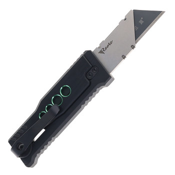 Reate Exo-U Utility Knife Black Aluminum Handle with Green Speed Hole