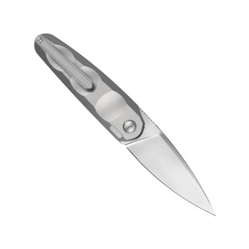 Molsect Loop Folding Knife Beadblast Titanium Handle N690 Drop Point Plain Edge Pearlescent Satin Finish M1096T