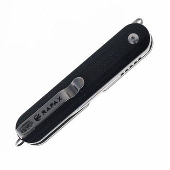 Rapax Kiki Folding Knife Black Micarta Handle VG-10 Drop Point Plain Edge Satin Finish MK001-1BK