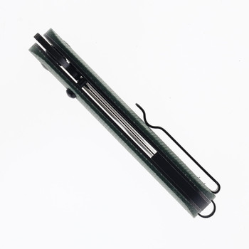 Rapax Mimi Folding Knife Olive Green Micarta Handle VG-10 Plain Edge Black Stonewash Finish MK001-2GN