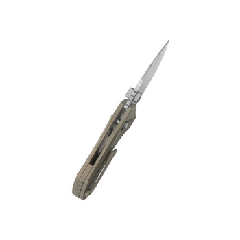 KB Knives Jarpen Folding Knife Bronze Ano Titanium Handle S90V Drop Point Plain Edge Hand Rubbed Satin Finish KB415D