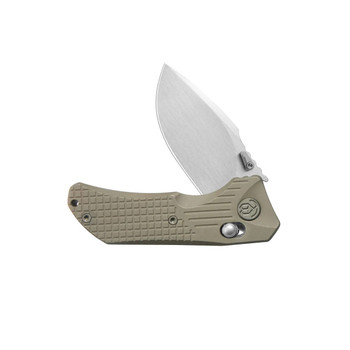 KB Knives Jarpen Folding Knife Bronze Ano Titanium Handle S90V Drop Point Plain Edge Hand Rubbed Satin Finish KB415D