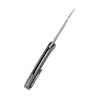 KB Knives Merced Folding Knife Flame Ano Titanium Handle M390 Drop Point Plain Edge Beadblast Finish KB352B