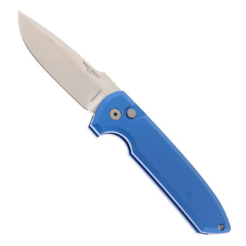 Pro-Tech Knives Rockeye Automatic Knife Blue Aluminum Handle Stonewashed Magnacut Blade LG3101-BLUE