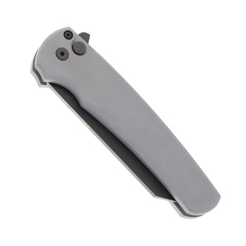 Pro-Tech Malibu Folding Knife Grey Aluminum Handle Stonewashed MagnaCut Reverse Tanto Blade 5403-Grey