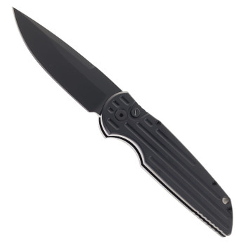 Pro-Tech TR-3 SWAT Operator Automatic Knife Black Grooved Aluminum Handle Black S35VN Blade