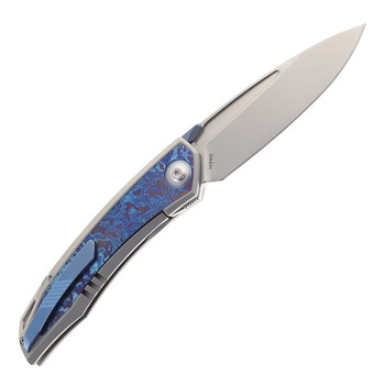 Venom Montesa Folding Knife M390 Plain Edge Blade Timascus Zirconium Handle