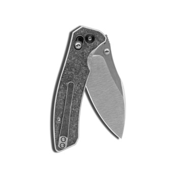 Miguron knives Norsa Folding Knife Crystalized Gray Titanium Handle Elmax Blade MGR634ABJSR