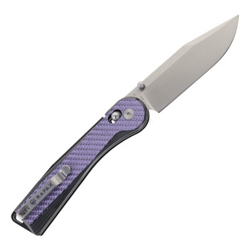 Rapax Trek Folding Knife Purple Carbon Fiber Handle VG-10 Plain Edge Satin Finish MK004-1CFPL
