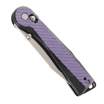 Rapax Trek Folding Knife Purple Carbon Fiber Handle VG-10 Plain Edge Satin Finish MK004-1CFPL