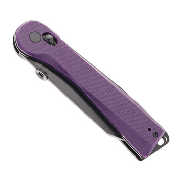 Rapax Slick Folding Knife Purple G10 Handle VG-10 Drop Point Plain Edge Black Stonewash Finish MK004-2PLBW